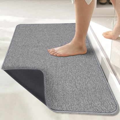 Bosap Bath Mat,Ultra Thin Bathroom Runner Rugs,Large Bath Mats for Bathroom,Quick Dry,Non-Slip,Machine Washable,Low Pile,Bath Rug,Shower Outside,Sink,Home Decor Accessories.Purple,3'x5'(36x60inch)