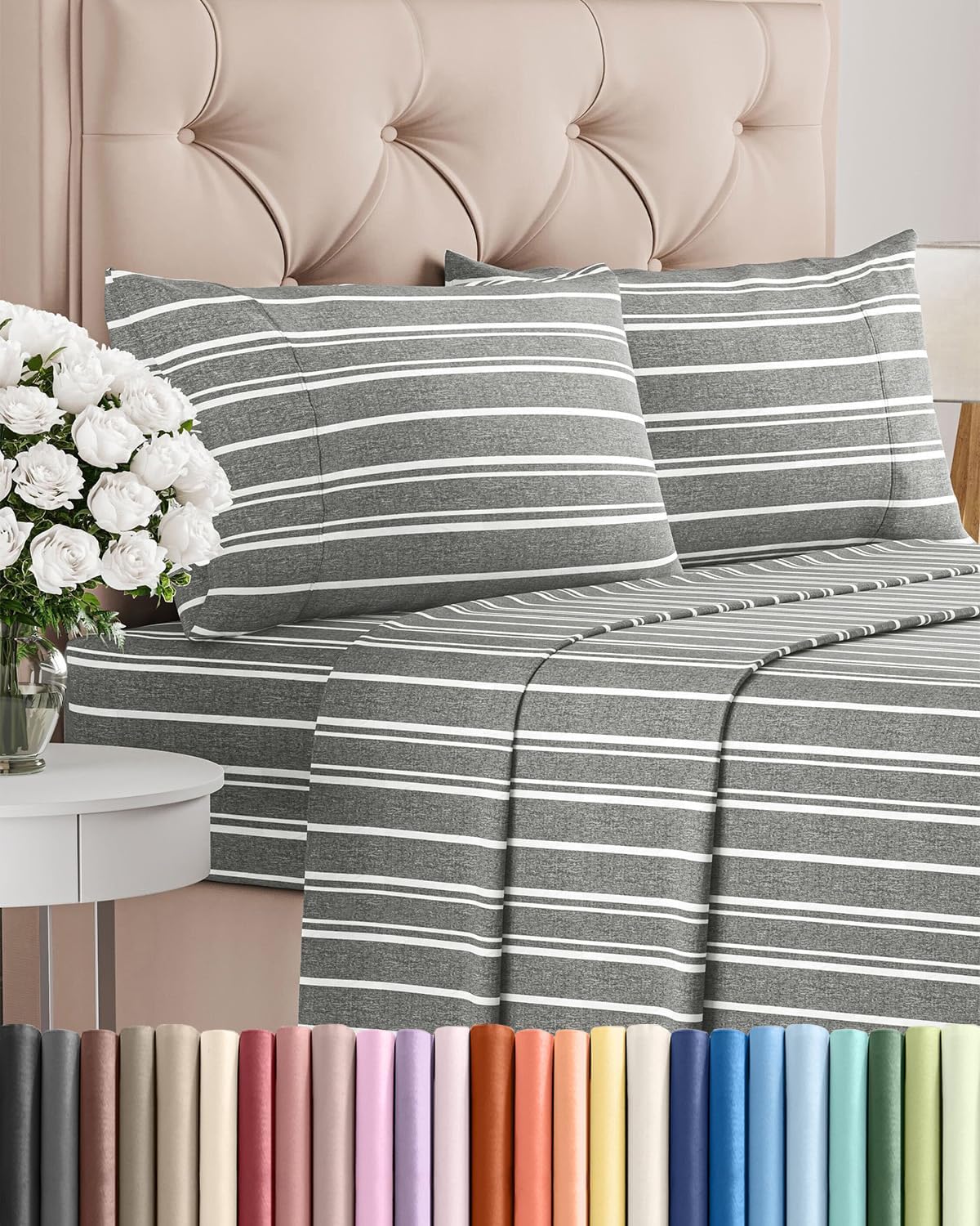 Twin XL 3 Piece Sheet Set - College Dorm Room Essentials - White | Deep Pocket Bed Sheets for Women, Men, Teens & Students, Soft, Cooling, Breathable & Wrinkle Free, Oeko-Tex Bed Sheet Set