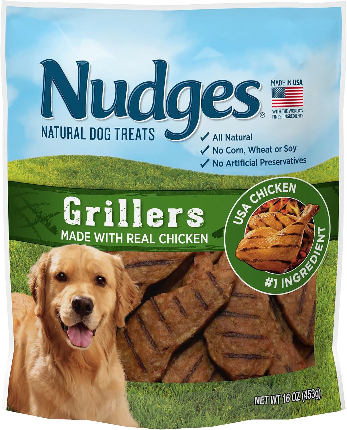 Blue Buffalo Nudges Homestyle Chicken Dog Treats, 16 oz | Real Chicken First, with Peas & Carrots, Made in the USA, No Corn, Wheat, or Soy