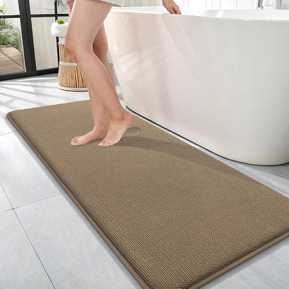OLANLY Thick Memory Foam Bathroom Rugs 30x20, Soft Absorbent Bath Mat, Teal | Quick Dry Bath Rugs, Non-Slip Carpet, Machine Washable Mats for Bathroom Floor, Tub and Shower, Home Decor Accessories
