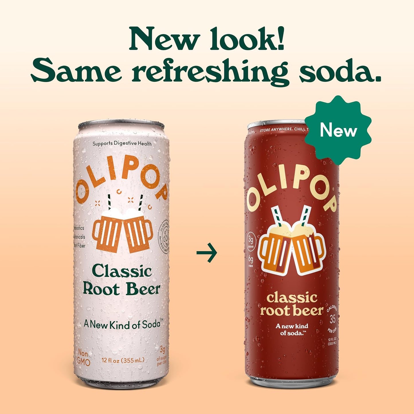 OLIPOP 6g Fiber Prebiotic Soda, Classic Grape, 12 fl oz, 12Pack Skinny | Shelf Stable Prebiotic Soda (Skinny), 6g Fiber, 5g Sugar, Digestive Health Support, Prebiotics & Botanicals, Gluten Free