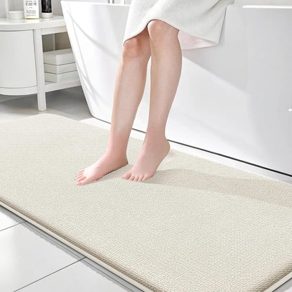 OLANLY Thick Memory Foam Bathroom Rugs 30x20, Soft Absorbent Bath Mat, Teal | Quick Dry Bath Rugs, Non-Slip Carpet, Machine Washable Mats for Bathroom Floor, Tub and Shower, Home Decor Accessories