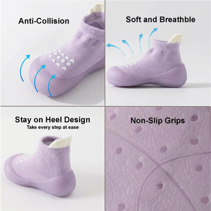 Hstyle Baby Sock Shoes Toddler Boys Walking Shoes Infant Slippers Sneakers | Non-Slip,Soft Rubber Sole,Lightweight,1st Birthday Gifts for Baby Boys Girls