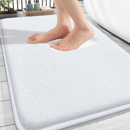OLANLY Thick Memory Foam Bathroom Rugs 30x20, Soft Absorbent Bath Mat, Teal | Quick Dry Bath Rugs, Non-Slip Carpet, Machine Washable Mats for Bathroom Floor, Tub and Shower, Home Decor Accessories