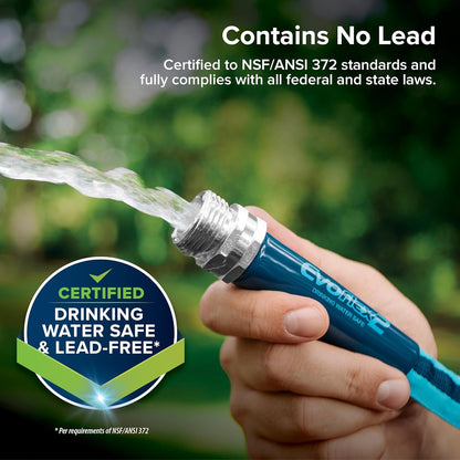 Camco EvoFlex2 50-ft RV Drinking Water Hose | Lightweight RV Drinking Water Hose Reinforced w/ Fabric - Contains No Lead, No BPA & No Phthalate -Abrasion Resistant (22579)