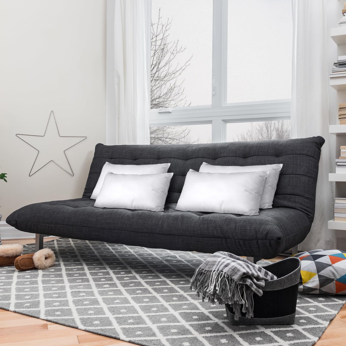 Utopia Bedding Throw Pillows, Decorative 18x18 Pillow Inserts, Set of 4 | Down alternative pillow insert with plush fluffy fill for beds sofas couches and chairs. Suitable for indoor outdoor use.
