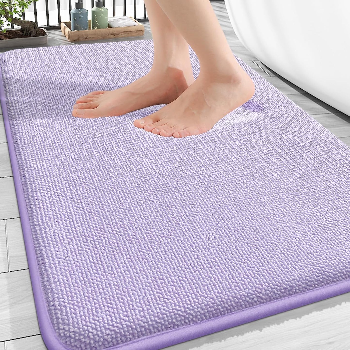 OLANLY Thick Memory Foam Bathroom Rugs 30x20, Soft Absorbent Bath Mat, Teal | Quick Dry Bath Rugs, Non-Slip Carpet, Machine Washable Mats for Bathroom Floor, Tub and Shower, Home Decor Accessories