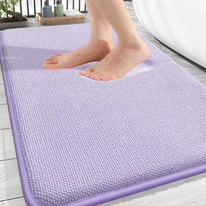 OLANLY Thick Memory Foam Bathroom Rugs 30x20, Soft Absorbent Bath Mat, Teal | Quick Dry Bath Rugs, Non-Slip Carpet, Machine Washable Mats for Bathroom Floor, Tub and Shower, Home Decor Accessories
