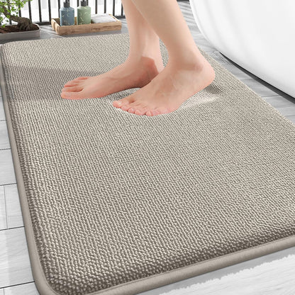 OLANLY Thick Memory Foam Bathroom Rugs 30x20, Soft Absorbent Bath Mat, Teal | Quick Dry Bath Rugs, Non-Slip Carpet, Machine Washable Mats for Bathroom Floor, Tub and Shower, Home Decor Accessories