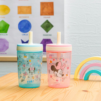 Zak Designs Sesame Street Kelso Toddler Tumblers For Travel or At Home, 15oz 2-Pack Durable Plastic Sippy Cups With Leak-Proof Design is Perfect For Kids (Elmo and Cookie Monster)