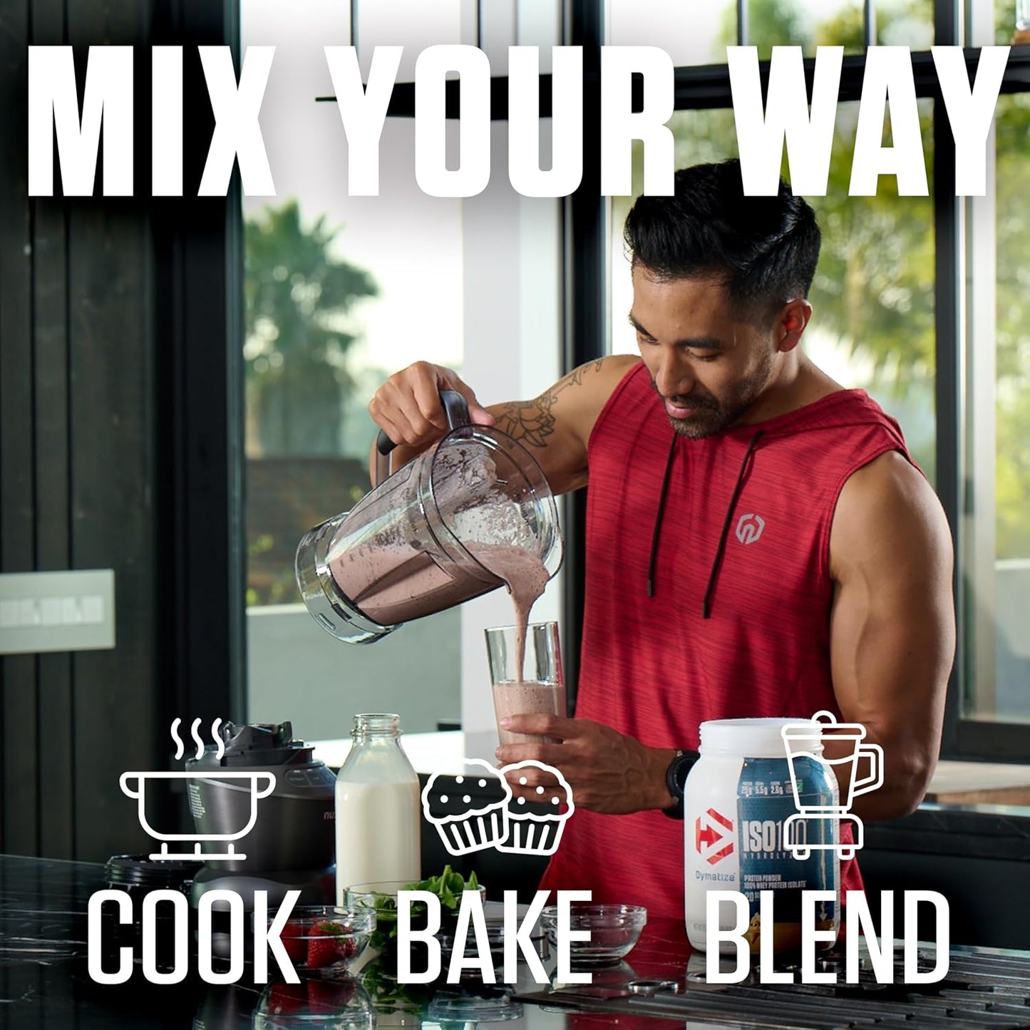 Dymatize ISO100 Protein Powder, 100% Whey Isolate, Cookies & Cream | 25g Protein, Hydrolyzed, Fast-Absorbing, Supports Muscle Health, 5.5g BCAAs, Gluten-Free, 20 Servings, 1.3 lb