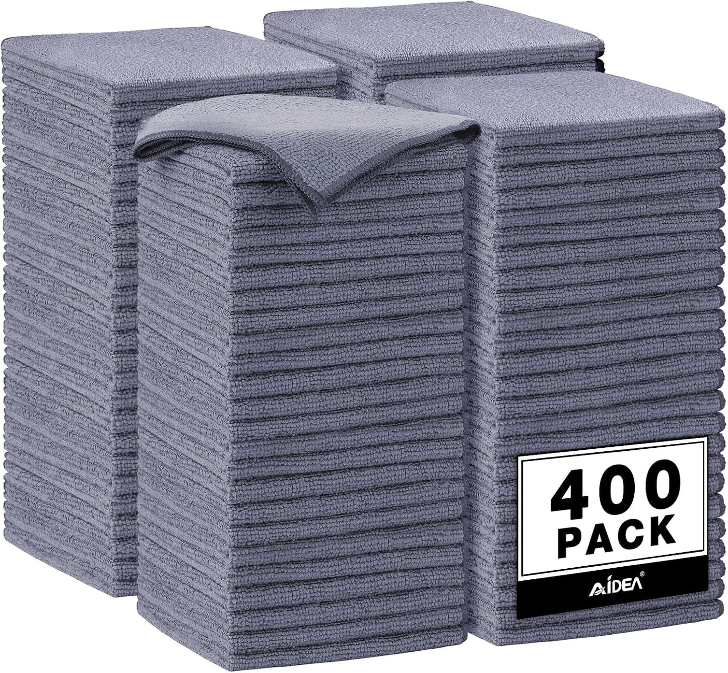 AIDEA Microfiber Cleaning Cloth-50PK, Microfiber Towels for Cars, 12×12" | Premium Wash Cloths, Dusting Cloth Cleaning Rags, Absorbent Towels for SUVs, House, Kitchen, Window, Cleaning Supplies