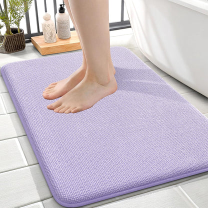 OLANLY Thick Memory Foam Bathroom Rugs 30x20, Soft Absorbent Bath Mat, Teal | Quick Dry Bath Rugs, Non-Slip Carpet, Machine Washable Mats for Bathroom Floor, Tub and Shower, Home Decor Accessories