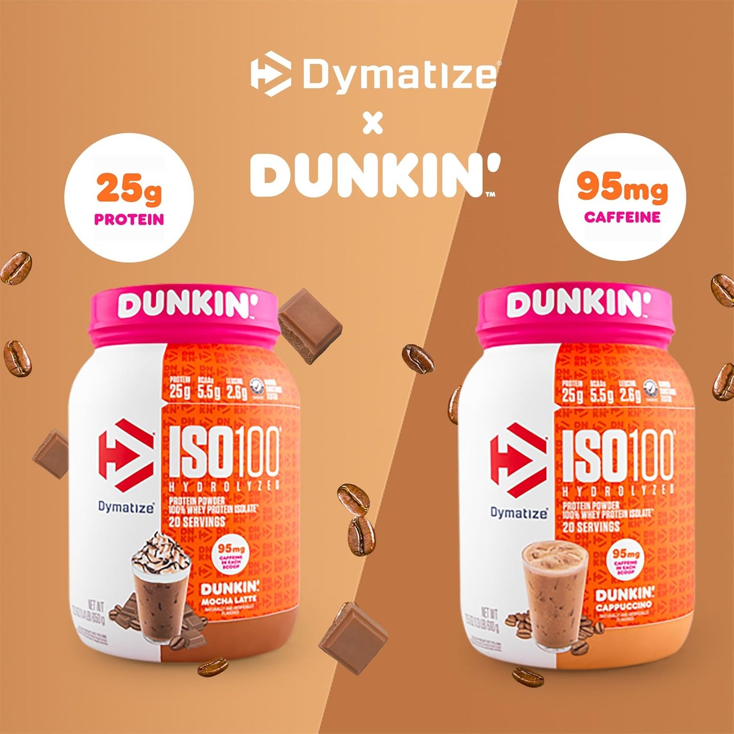 Dymatize ISO100 Protein Powder, 100% Whey Isolate, Cookies & Cream | 25g Protein, Hydrolyzed, Fast-Absorbing, Supports Muscle Health, 5.5g BCAAs, Gluten-Free, 20 Servings, 1.3 lb