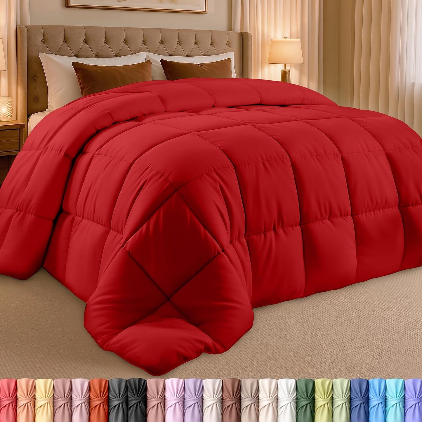 Utopia Bedding Queen Comforter 2 Pack, Duvet Insert, White, 88 x 88 Inches | Soft and Fluffy Down Alternative Bed Comforter, All Season, Breathable, Corner Tabs, Box Stitched, Durable, Machine Washable