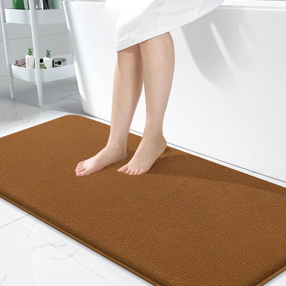 OLANLY Thick Memory Foam Bathroom Rugs 30x20, Soft Absorbent Bath Mat, Teal | Quick Dry Bath Rugs, Non-Slip Carpet, Machine Washable Mats for Bathroom Floor, Tub and Shower, Home Decor Accessories
