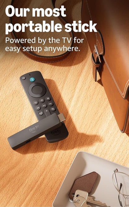 Amazon Fire TV Stick HD (newest model), free & live TV, Alexa Voice Remote, powered by the TV, effortless setup, find shows faster with Alexa+