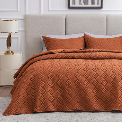 Love's cabin Quilts for Queen Bed Blue Bedspreads - Soft Bed Summer Lightweight Bedspread Comforter - Modern Style Coin Pattern Coverlet for All Season - 3 Pieces (1 Quilt, 2 Pillow Shams)