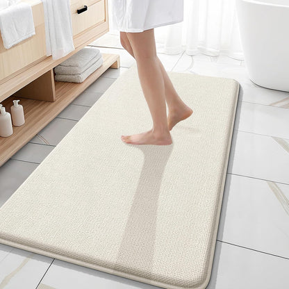OLANLY Thick Memory Foam Bathroom Rugs 30x20, Soft Absorbent Bath Mat, Teal | Quick Dry Bath Rugs, Non-Slip Carpet, Machine Washable Mats for Bathroom Floor, Tub and Shower, Home Decor Accessories