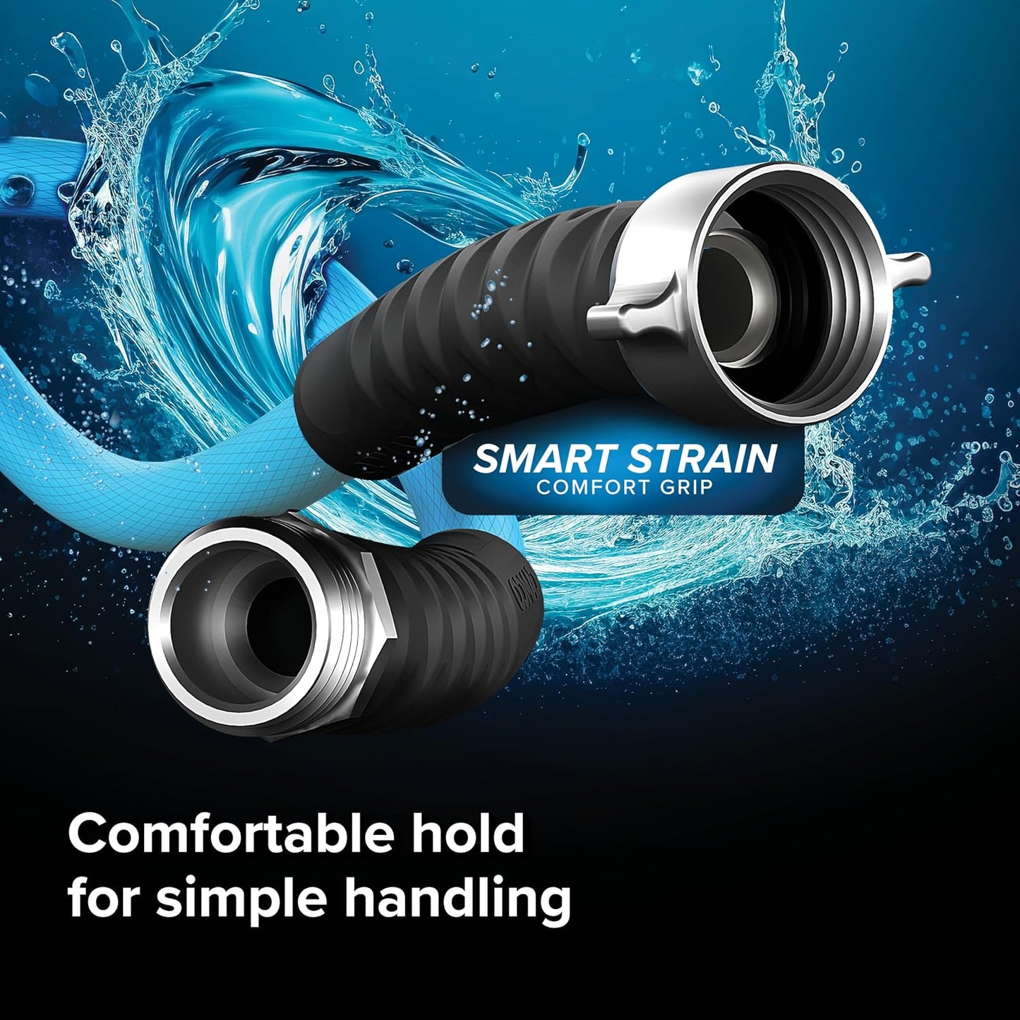 Camco EvoFlex2 50-ft RV Drinking Water Hose | Lightweight RV Drinking Water Hose Reinforced w/ Fabric - Contains No Lead, No BPA & No Phthalate -Abrasion Resistant (22579)