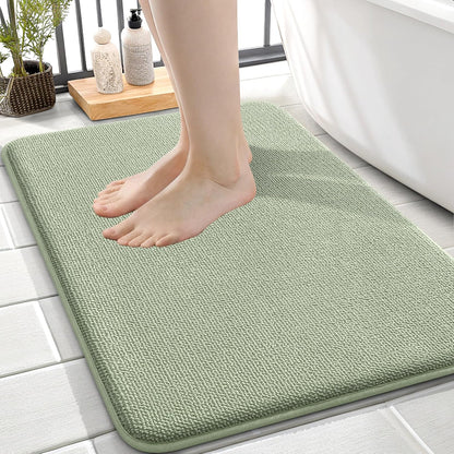 OLANLY Thick Memory Foam Bathroom Rugs 30x20, Soft Absorbent Bath Mat, Teal | Quick Dry Bath Rugs, Non-Slip Carpet, Machine Washable Mats for Bathroom Floor, Tub and Shower, Home Decor Accessories