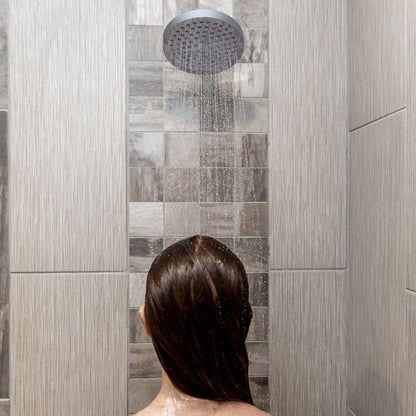 SparkPod Rain Shower Head, 6 Inch Round, Luxury Polished Chrome Finish | High Pressure Shower Heads, 90 Nozzles, Adjustable Showerhead, No Tools Needed, Universal Connection