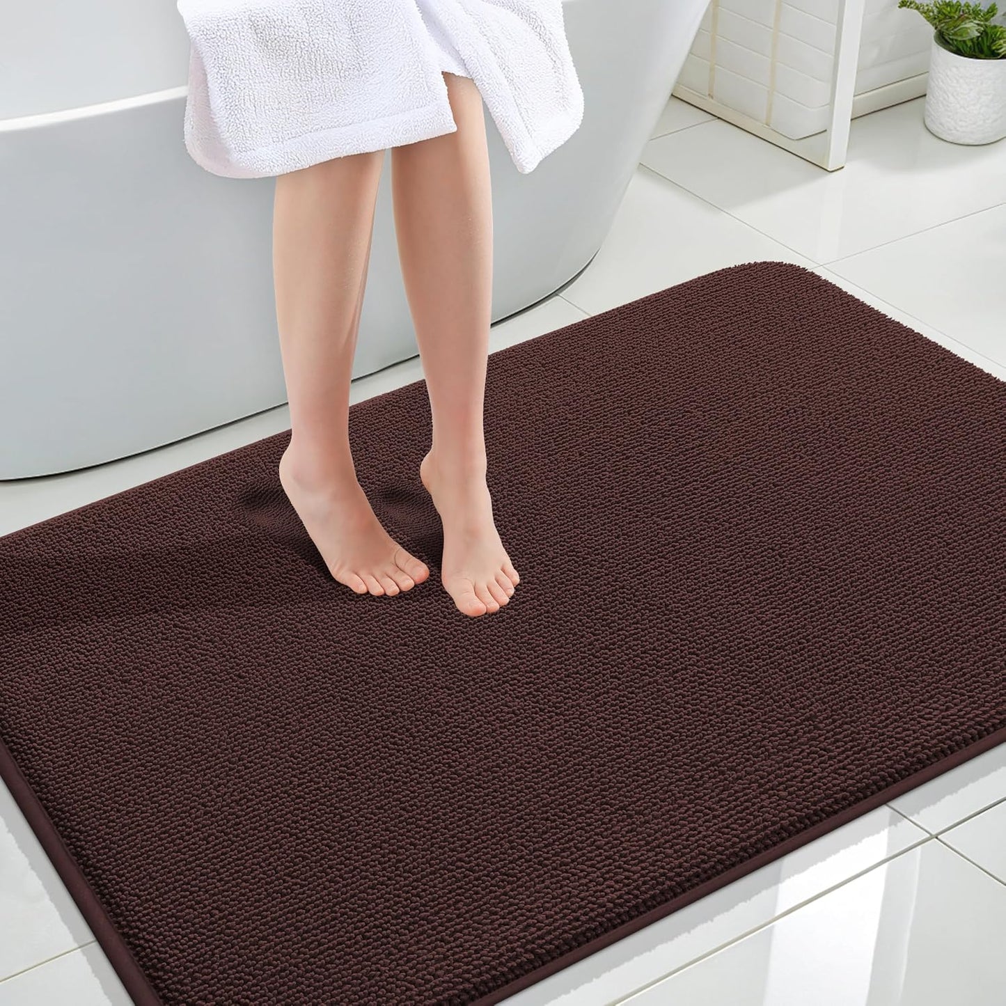 OLANLY Thick Memory Foam Bathroom Rugs 30x20, Soft Absorbent Bath Mat, Teal | Quick Dry Bath Rugs, Non-Slip Carpet, Machine Washable Mats for Bathroom Floor, Tub and Shower, Home Decor Accessories