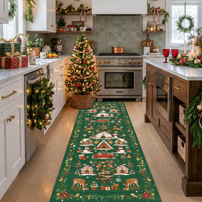 2x6 Hallway Washable Runner Rug : Vintage Soft Kitchen Laundry Runner with Non Slip Backing Farmhouse Entryway Living Room Floor Mat Stain Resistant Carpet for Bedroom Bathroom Distressed Beside Rug