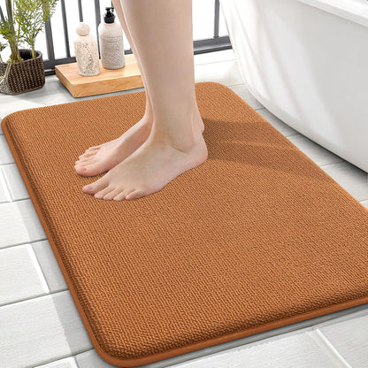 OLANLY Thick Memory Foam Bathroom Rugs 30x20, Soft Absorbent Bath Mat, Teal | Quick Dry Bath Rugs, Non-Slip Carpet, Machine Washable Mats for Bathroom Floor, Tub and Shower, Home Decor Accessories
