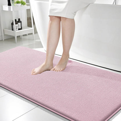 OLANLY Thick Memory Foam Bathroom Rugs 30x20, Soft Absorbent Bath Mat, Teal | Quick Dry Bath Rugs, Non-Slip Carpet, Machine Washable Mats for Bathroom Floor, Tub and Shower, Home Decor Accessories