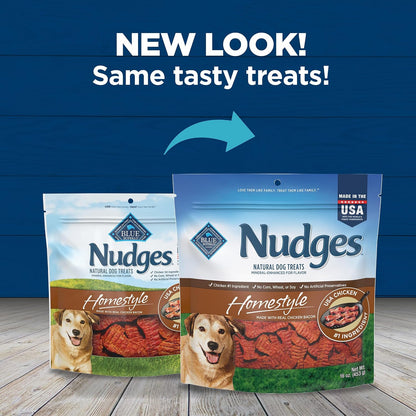Blue Buffalo Nudges Homestyle Chicken Dog Treats, 16 oz | Real Chicken First, with Peas & Carrots, Made in the USA, No Corn, Wheat, or Soy
