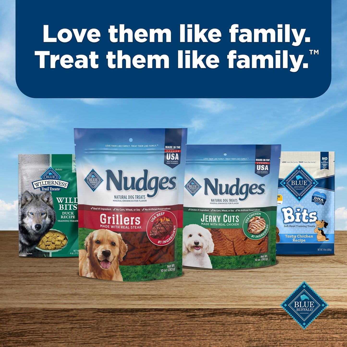 Blue Buffalo Nudges Homestyle Chicken Dog Treats, 16 oz | Real Chicken First, with Peas & Carrots, Made in the USA, No Corn, Wheat, or Soy