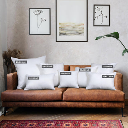 Utopia Bedding Throw Pillows, Decorative 18x18 Pillow Inserts, Set of 4 | Down alternative pillow insert with plush fluffy fill for beds sofas couches and chairs. Suitable for indoor outdoor use.