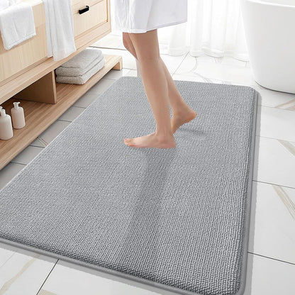OLANLY Thick Memory Foam Bathroom Rugs 30x20, Soft Absorbent Bath Mat, Teal | Quick Dry Bath Rugs, Non-Slip Carpet, Machine Washable Mats for Bathroom Floor, Tub and Shower, Home Decor Accessories
