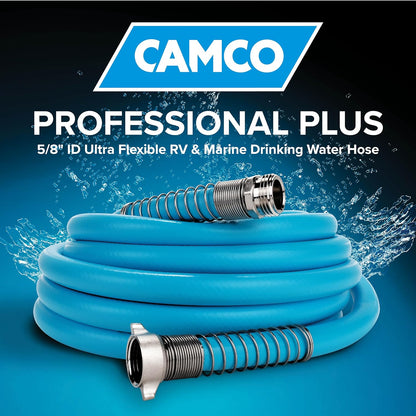 Camco EvoFlex2 50-ft RV Drinking Water Hose | Lightweight RV Drinking Water Hose Reinforced w/ Fabric - Contains No Lead, No BPA & No Phthalate -Abrasion Resistant (22579)