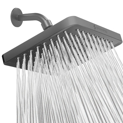 SparkPod Rain Shower Head, 6 Inch Round, Luxury Polished Chrome Finish | High Pressure Shower Heads, 90 Nozzles, Adjustable Showerhead, No Tools Needed, Universal Connection
