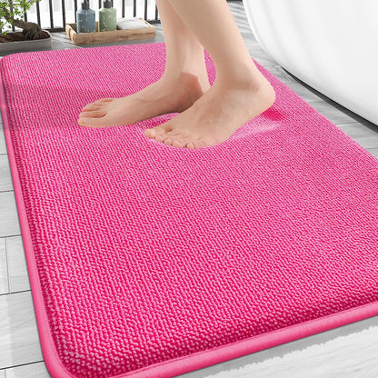 OLANLY Thick Memory Foam Bathroom Rugs 30x20, Soft Absorbent Bath Mat, Teal | Quick Dry Bath Rugs, Non-Slip Carpet, Machine Washable Mats for Bathroom Floor, Tub and Shower, Home Decor Accessories