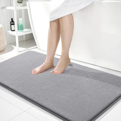 OLANLY Thick Memory Foam Bathroom Rugs 30x20, Soft Absorbent Bath Mat, Teal | Quick Dry Bath Rugs, Non-Slip Carpet, Machine Washable Mats for Bathroom Floor, Tub and Shower, Home Decor Accessories