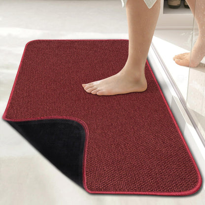 Bosap Bath Mat,Ultra Thin Bathroom Runner Rugs,Large Bath Mats for Bathroom,Quick Dry,Non-Slip,Machine Washable,Low Pile,Bath Rug,Shower Outside,Sink,Home Decor Accessories.Purple,3'x5'(36x60inch)
