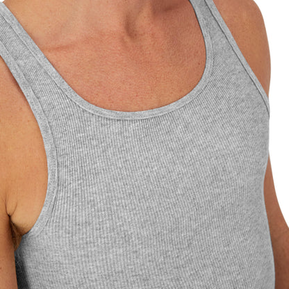 Hanes Men's Tank Undershirt Pack, Cotton Tank Undershirt, Moisture-Wicking, Breathable, White or Grey/Black, Multi-Pack