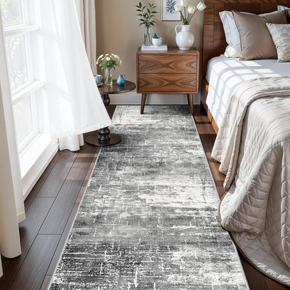 2x6 Hallway Washable Runner Rug : Vintage Soft Kitchen Laundry Runner with Non Slip Backing Farmhouse Entryway Living Room Floor Mat Stain Resistant Carpet for Bedroom Bathroom Distressed Beside Rug