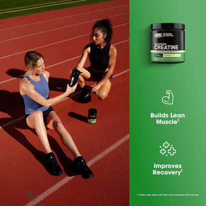 Optimum Nutrition Creatine, Micronized Creatine Monohydrate Powder, Supports Strength & Recovery, Banned Substance Tested, Unflavored, 5g per Serving, 60 Servings | 5g Micronized Creatine Monohydrate Powder Per Serving, Supports Muscle Strength & Power, E