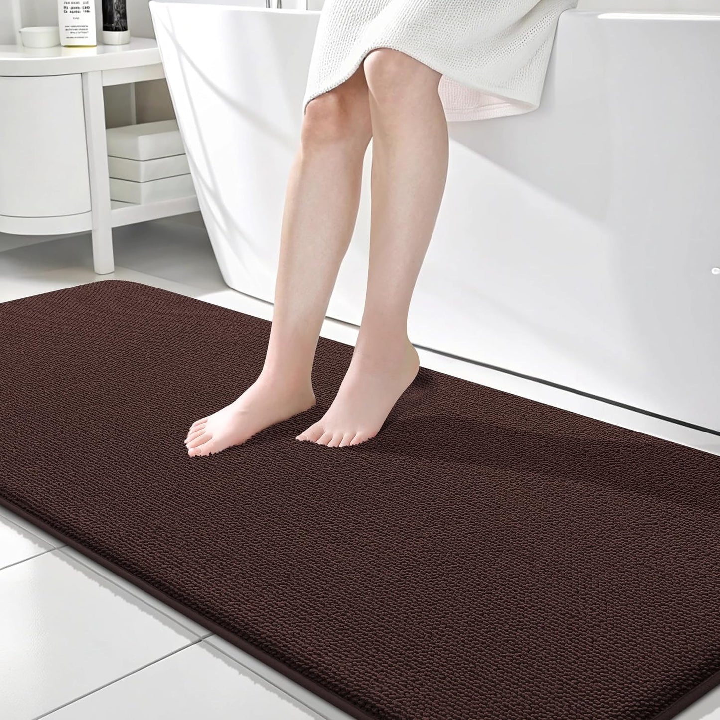 OLANLY Thick Memory Foam Bathroom Rugs 30x20, Soft Absorbent Bath Mat, Teal | Quick Dry Bath Rugs, Non-Slip Carpet, Machine Washable Mats for Bathroom Floor, Tub and Shower, Home Decor Accessories