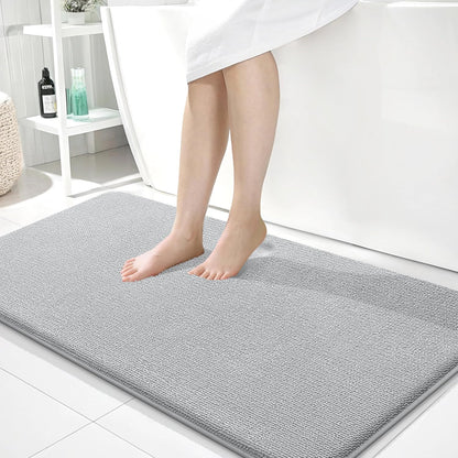 OLANLY Thick Memory Foam Bathroom Rugs 30x20, Soft Absorbent Bath Mat, Teal | Quick Dry Bath Rugs, Non-Slip Carpet, Machine Washable Mats for Bathroom Floor, Tub and Shower, Home Decor Accessories