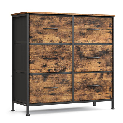 SONGMICS BELLAH Collection - Dresser for Bedroom, Chest of Drawers, Storage Organizer Unit, Closet, Entryway, Steel, 4 Drawers, Modern, Ink Black and Ebony Black ULGS314B01S