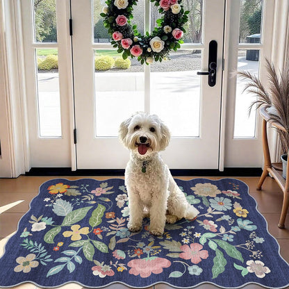 2x6 Hallway Washable Runner Rug : Vintage Soft Kitchen Laundry Runner with Non Slip Backing Farmhouse Entryway Living Room Floor Mat Stain Resistant Carpet for Bedroom Bathroom Distressed Beside Rug