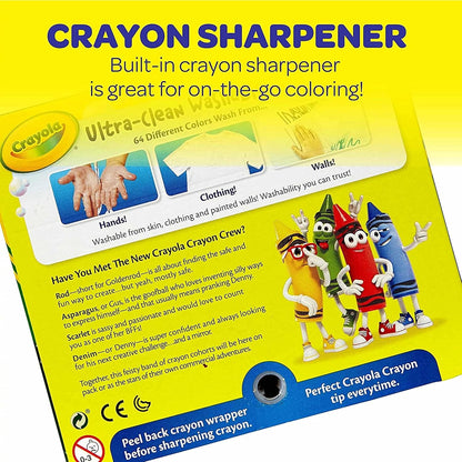 Crayola Washable Crayons for Kids - 64ct (2 Boxes), Classroom Must Haves, Teacher School Supplies Essentials, Bulk Crayons for Toddlers [Amazon Exclusive]