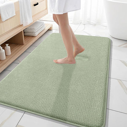 OLANLY Thick Memory Foam Bathroom Rugs 30x20, Soft Absorbent Bath Mat, Teal | Quick Dry Bath Rugs, Non-Slip Carpet, Machine Washable Mats for Bathroom Floor, Tub and Shower, Home Decor Accessories