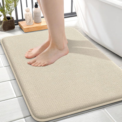 OLANLY Thick Memory Foam Bathroom Rugs 30x20, Soft Absorbent Bath Mat, Teal | Quick Dry Bath Rugs, Non-Slip Carpet, Machine Washable Mats for Bathroom Floor, Tub and Shower, Home Decor Accessories