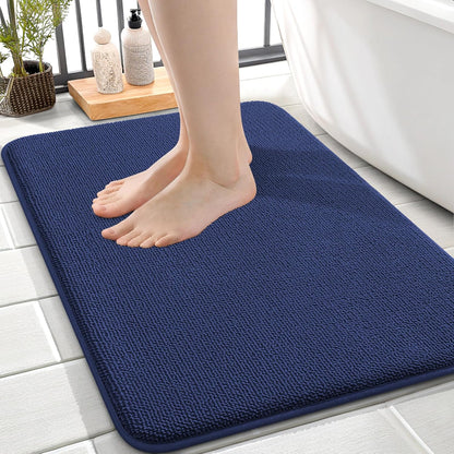 OLANLY Thick Memory Foam Bathroom Rugs 30x20, Soft Absorbent Bath Mat, Teal | Quick Dry Bath Rugs, Non-Slip Carpet, Machine Washable Mats for Bathroom Floor, Tub and Shower, Home Decor Accessories